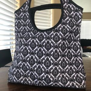 Black and white tote